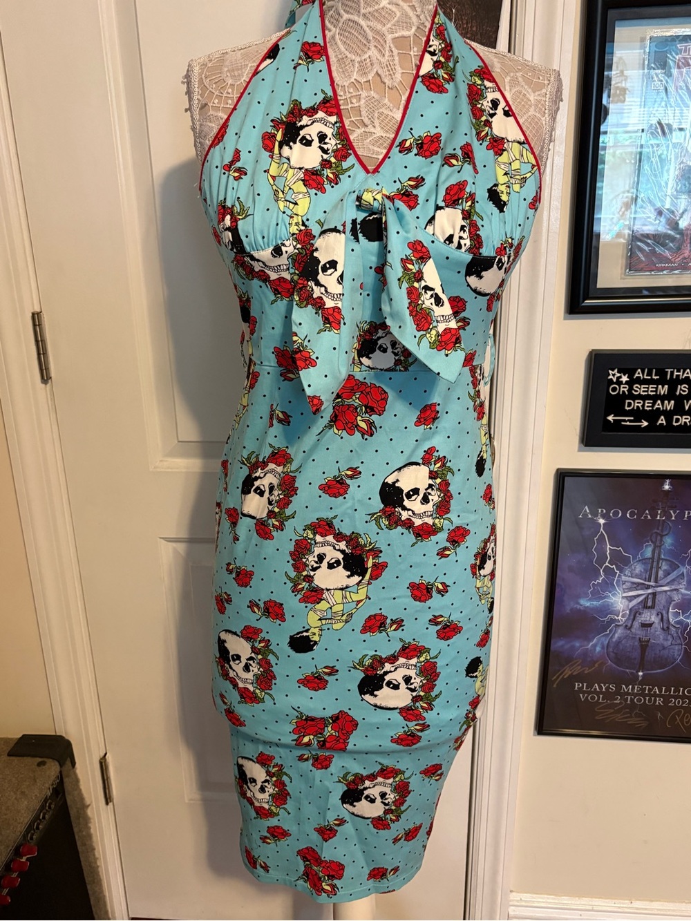 Rare Deadstock Jawbreaker Bride of Frankenstein Halter Dress NWT Small
